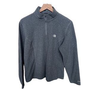 The North Face TKA 100 Glacier 1/4 Zip Fleece Pullover Heather Grey Size XL